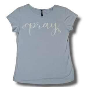 Bleeker & McDougal Pray Beaded‎ Tee Size Petite Small